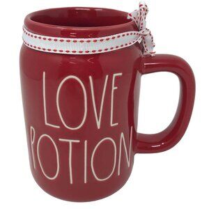 Rae Dunn Ceramic Mason Jar Coffe/Tea/Cocoa Mugs, Ceramic Mason Jar, Love Potion